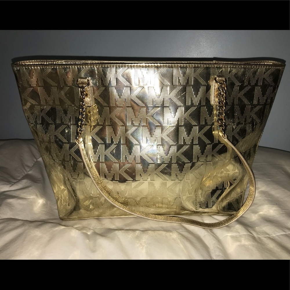 Gold Michael Kors Handbag